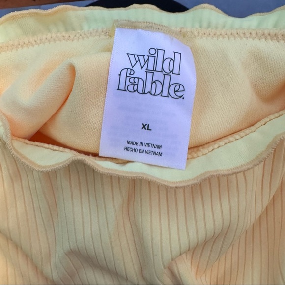 New Wild Fable Yellow Ribbed Bikini Bottom Size XL - Picture 3 of 11